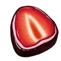 Black chocolate strawberry